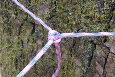 ロープワーク　ふた結び
