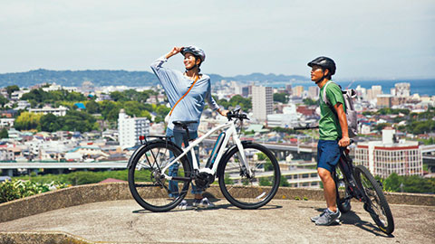 ｅバイクなら、激坂でも疲れ知らずで楽しい！