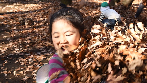 園児野生化計画！1月こそ葉っぱで暴れよう！連載「日本のミライを明るくする！園児野生化計画」