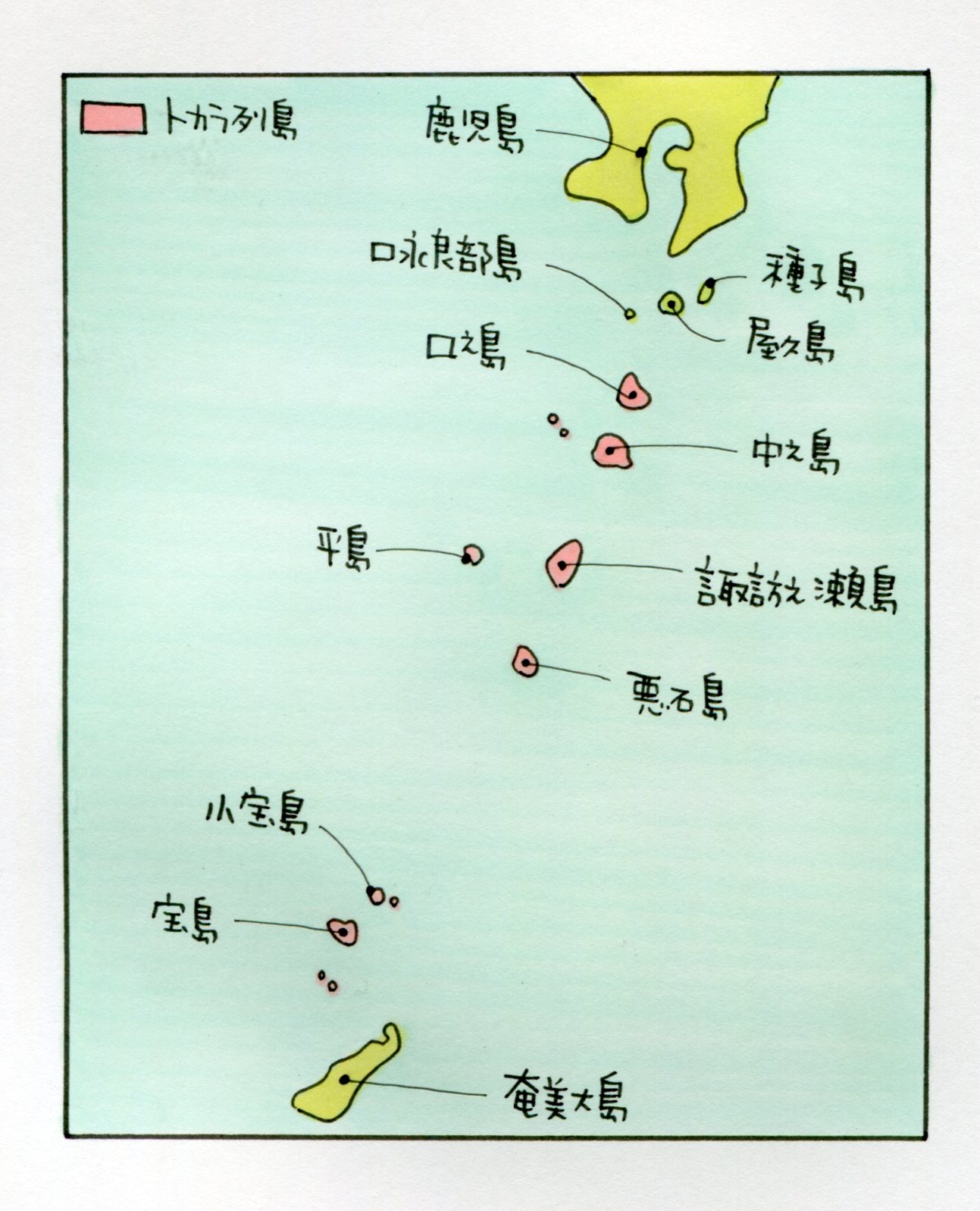 トカラ列島の地図