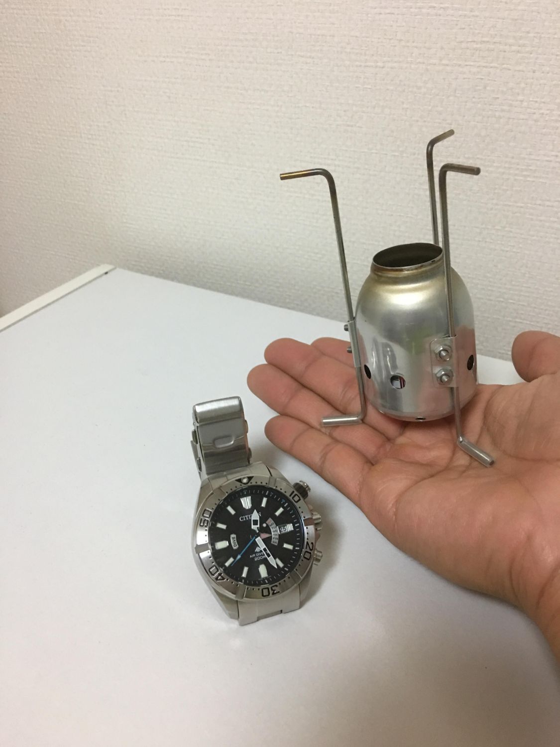 ウコン缶チムニー型アルコールストーブ［読者投稿記事］