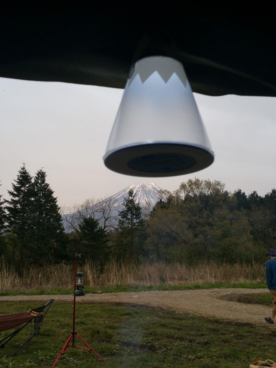 富士山の上に富士山LEDランタン［読者投稿記事］