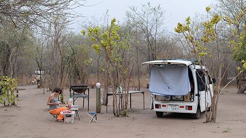 「意外が多いキャンピング天国！」アフリカを軽キャンパーで旅する！ ボツワナ編 vol1