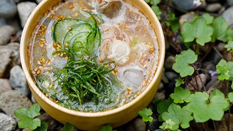 暑〜い夏はサバ缶で冷や汁！キャンプ場でも簡単に作れます！