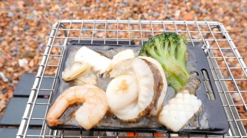 ミニ鉄板で海鮮焼き［読者投稿記事］