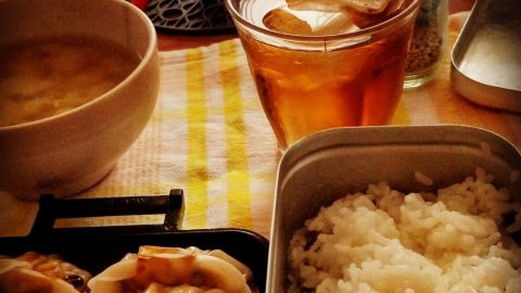 メスティン＆エスビットで餃子定食［読者投稿記事］