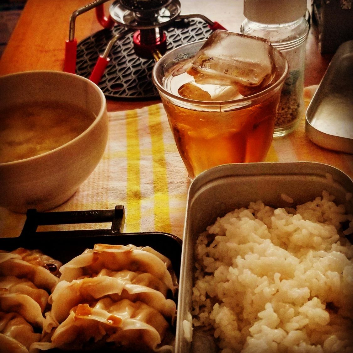 メスティン＆エスビットで餃子定食［読者投稿記事］
