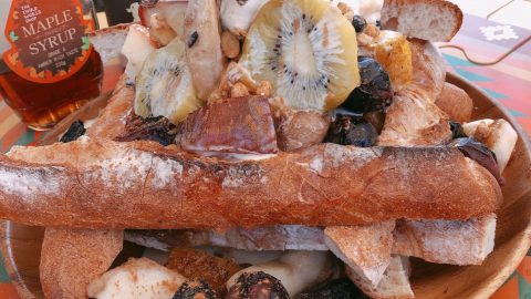焚き火で『焼きフルーツパフェ』［読者投稿記事］