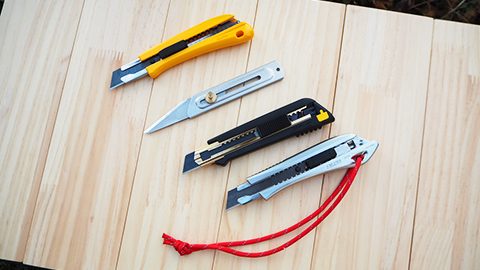 OLFAの「大型カッターナイフ」がキャンプに便利！４種のナイフの使い方指南