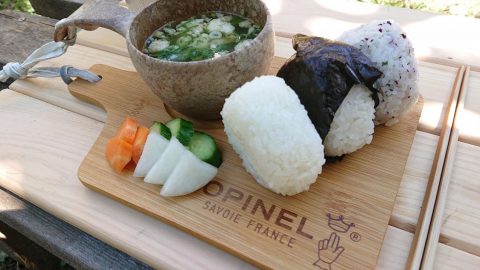 【純和風 キャンプ朝ごはん】［読者投稿記事］