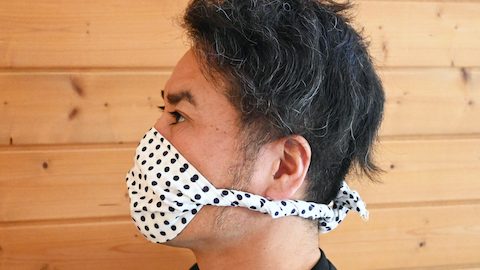 手ぬぐいでも簡単にできる！縫わない切らない手作りマスク