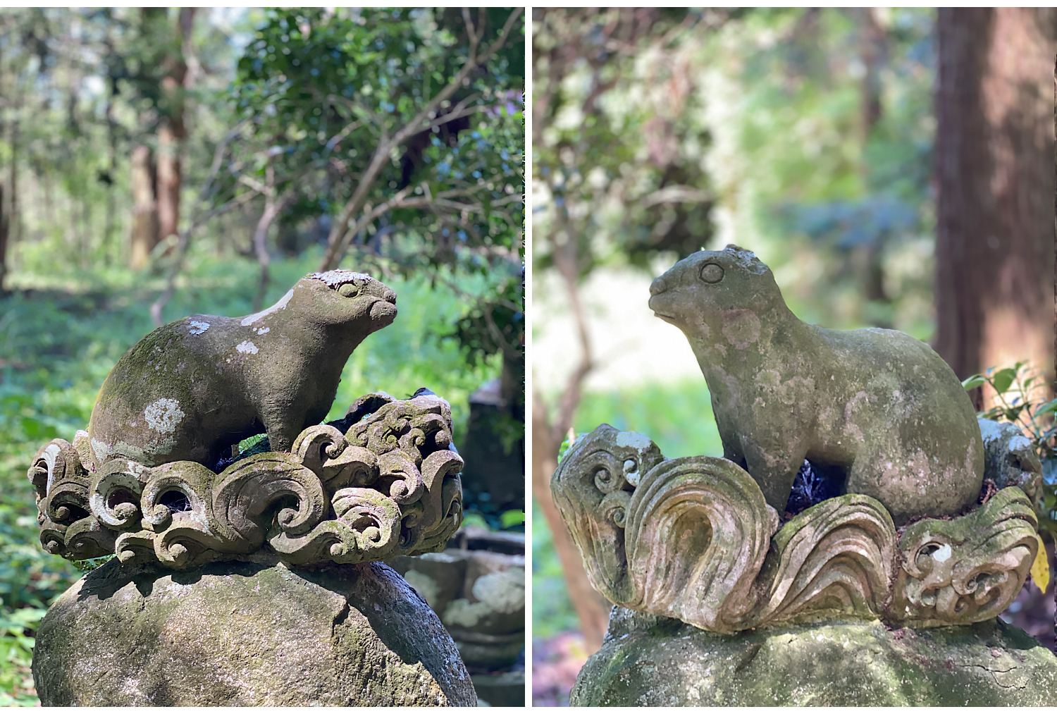 沢井八幡神社の「波乗りウサギ」