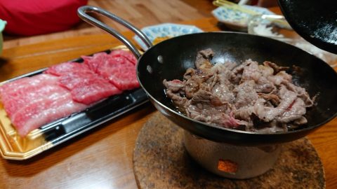 トランギア五徳を使ってスキレットで卓上焼き肉［読者投稿記事］