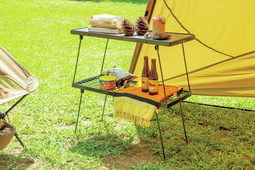キャンプで使えるラック＆お値打ちキャンプチェア＆テーブルも紹介