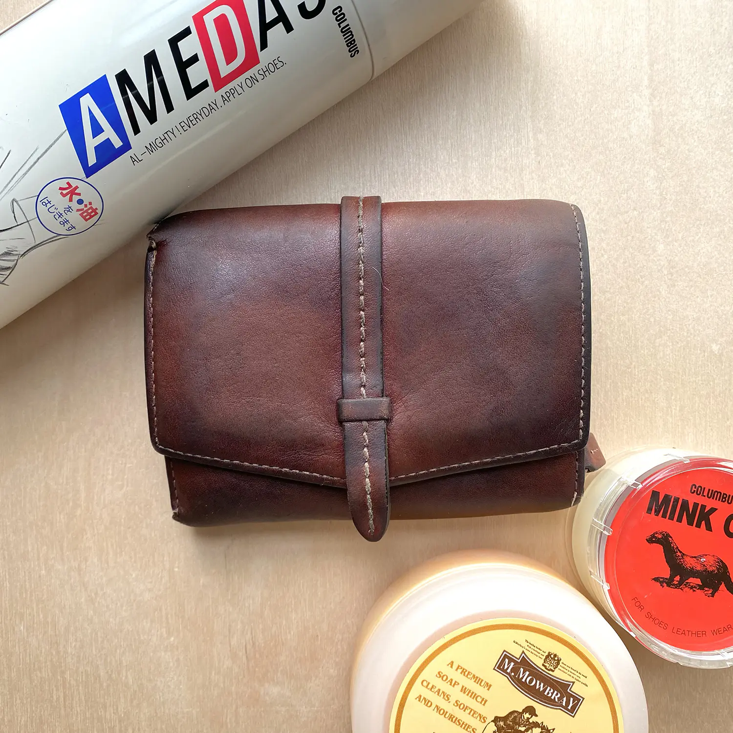 革製品のお手入れしてますか サドルソープを使って革財布をピカピカにしてみた Be Pal