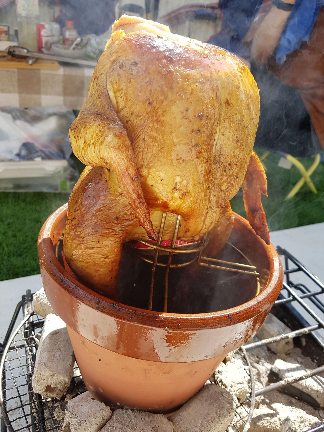 植木鉢でビア缶チキン［読者投稿記事］
