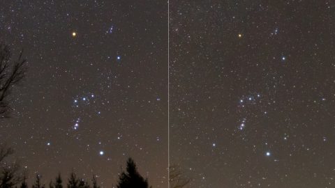 火星と冬の星座たち、赤く輝くベテルギウスは来年も同じ色とは限らない!?