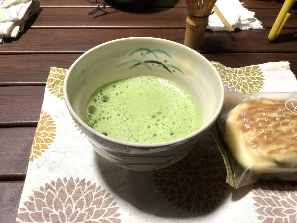 どら焼きに抹茶は最高です［読者投稿記事］