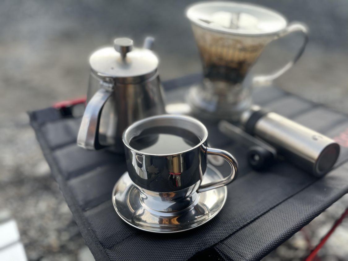 河原の朝のコーヒータイム［読者投稿記事］