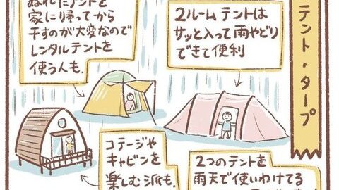 子連れキャンパーに聞いた！「雨の日キャンプ」みんなどうしてる!?