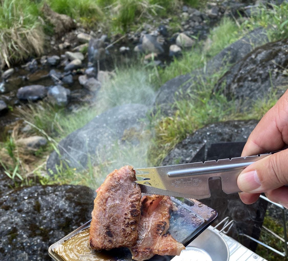筍のバター醤油焼きの後は、肉厚鉄板で夜のBBQのつまみ食い(笑）［読者投稿記事］