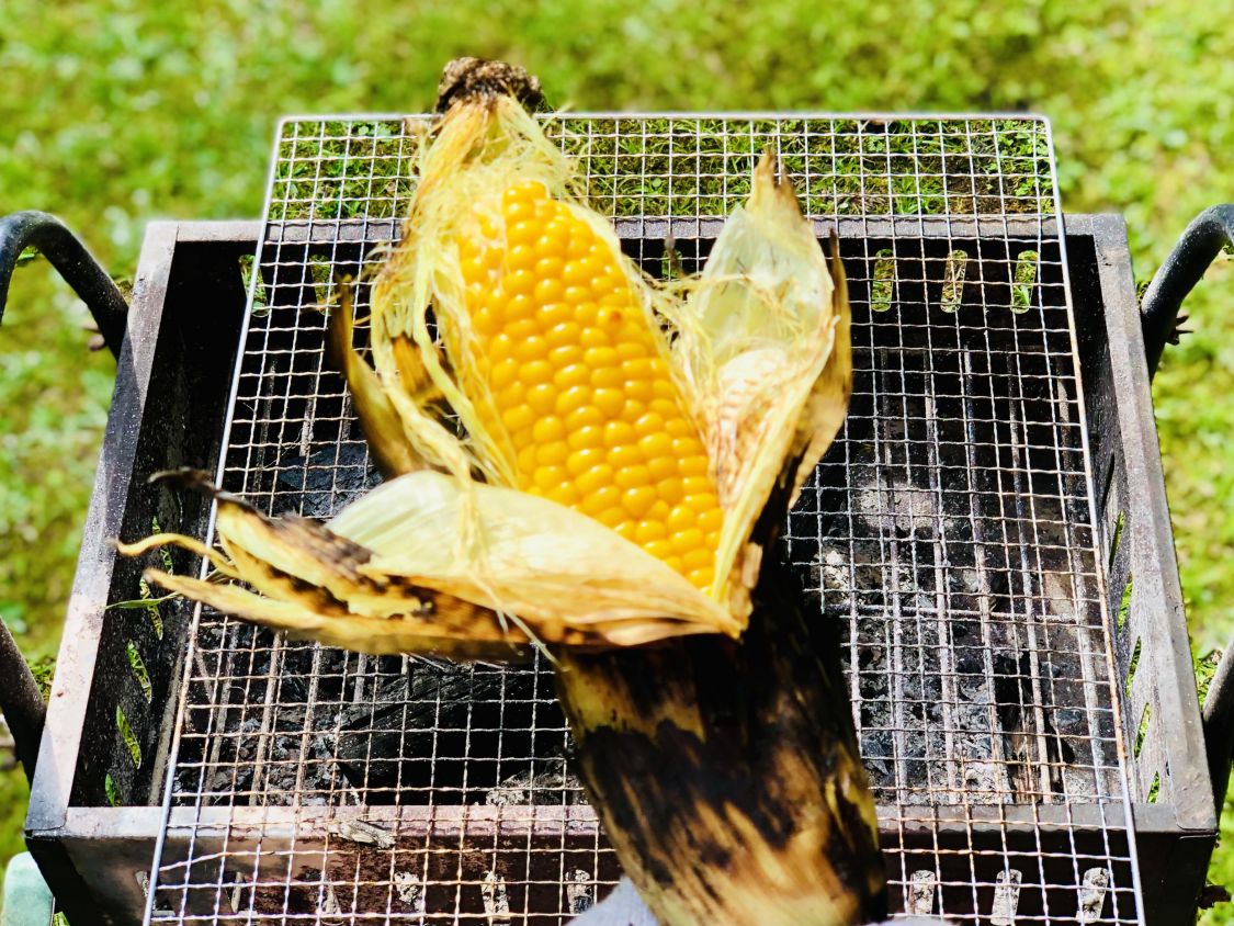 アウトドアで食べるトウモロコシは、皮ごと焼いて食べてみよう！［読者投稿記事］