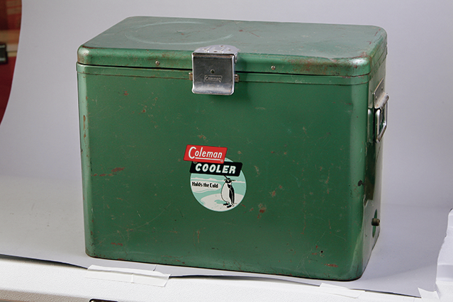 コールマンの1954年型スチールベルトクーラー(クーラーボックス)