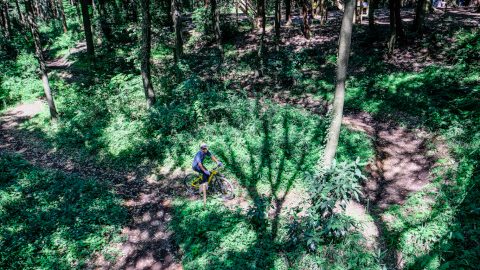 ここが横浜？心地よい森でＭＴＢライドを気軽に楽しめる！専用コースがおもしろい