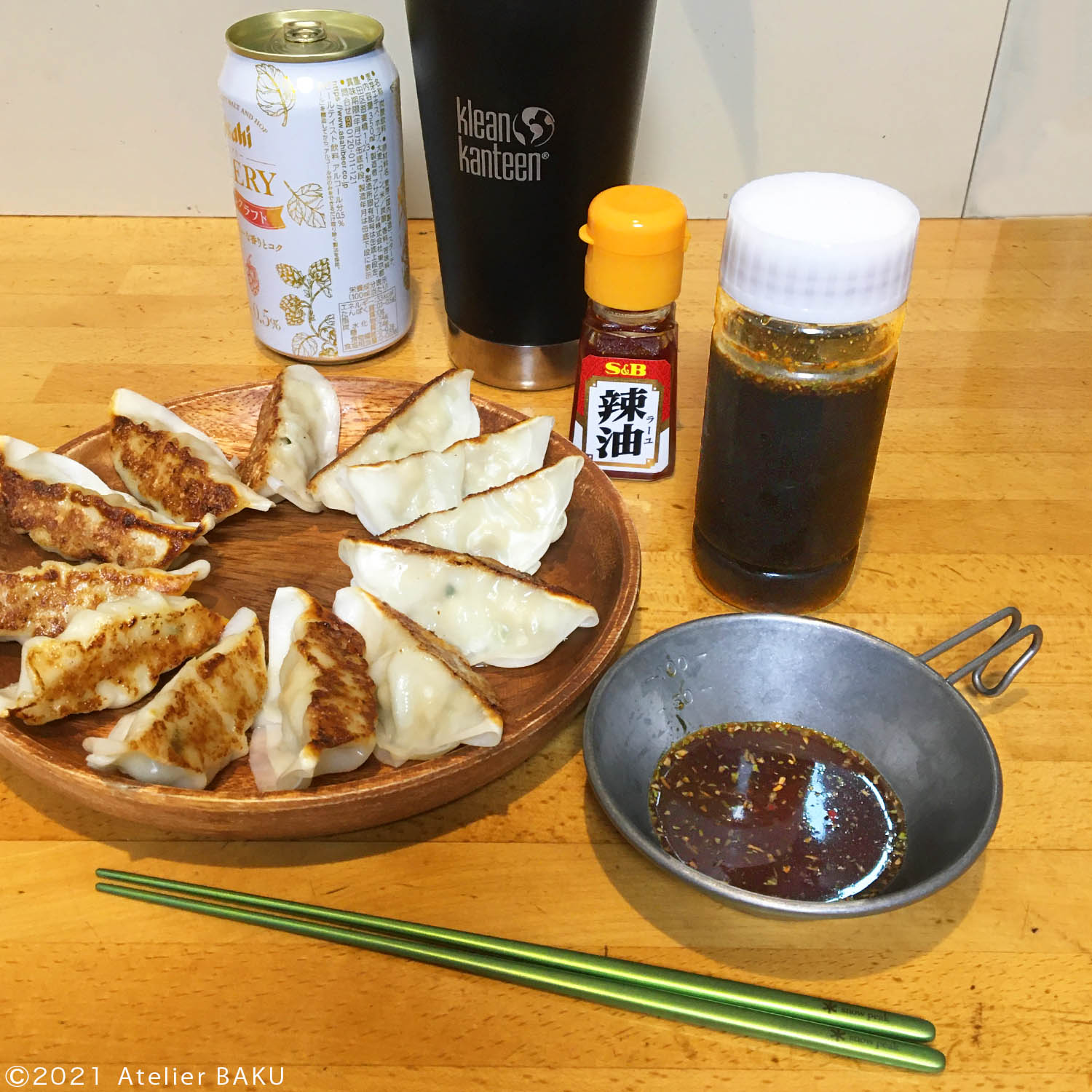 野香醤油と餃子