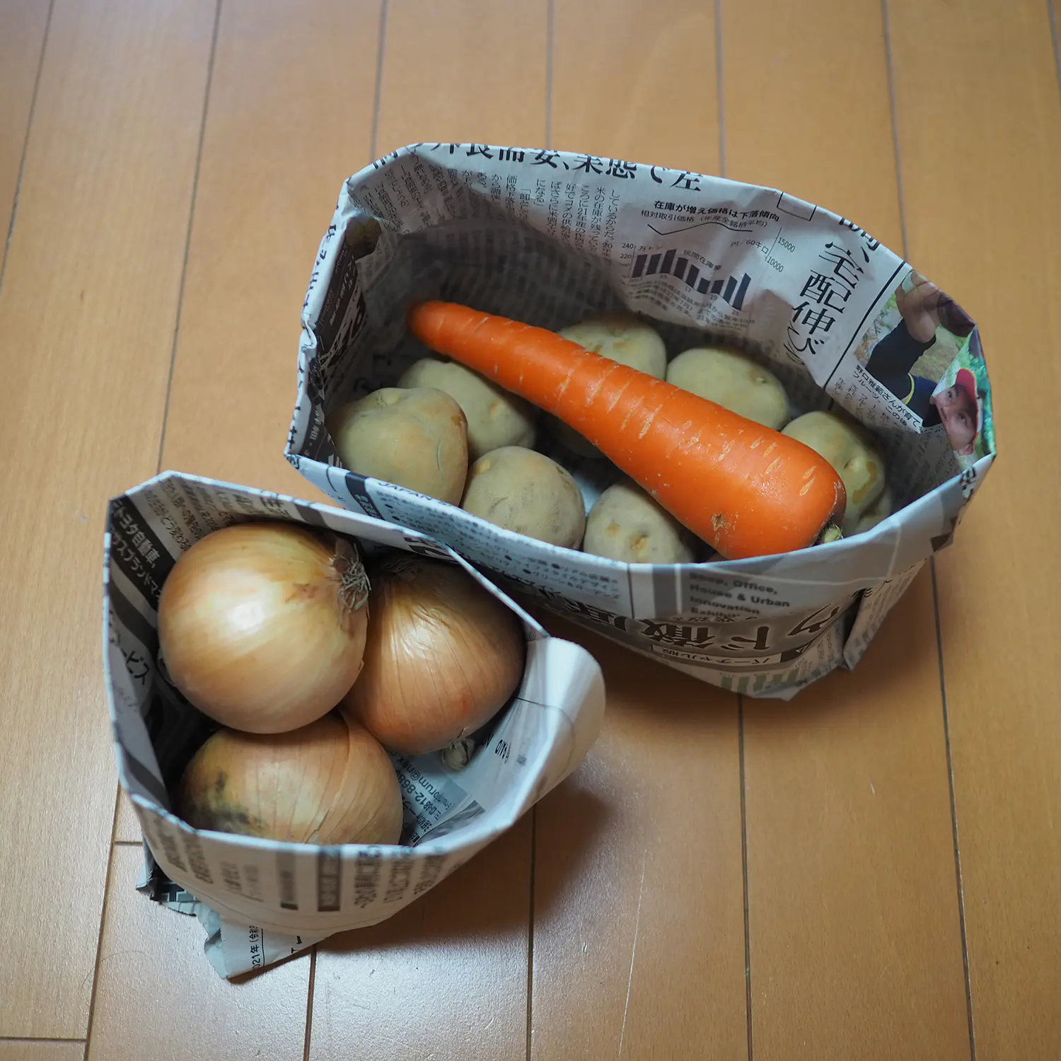 新聞紙で袋や箱を作る キャンプで便利な紙バケツの作り方 自作 Diy Be Pal キャンプ アウトドア 自然派生活の情報源ビーパル