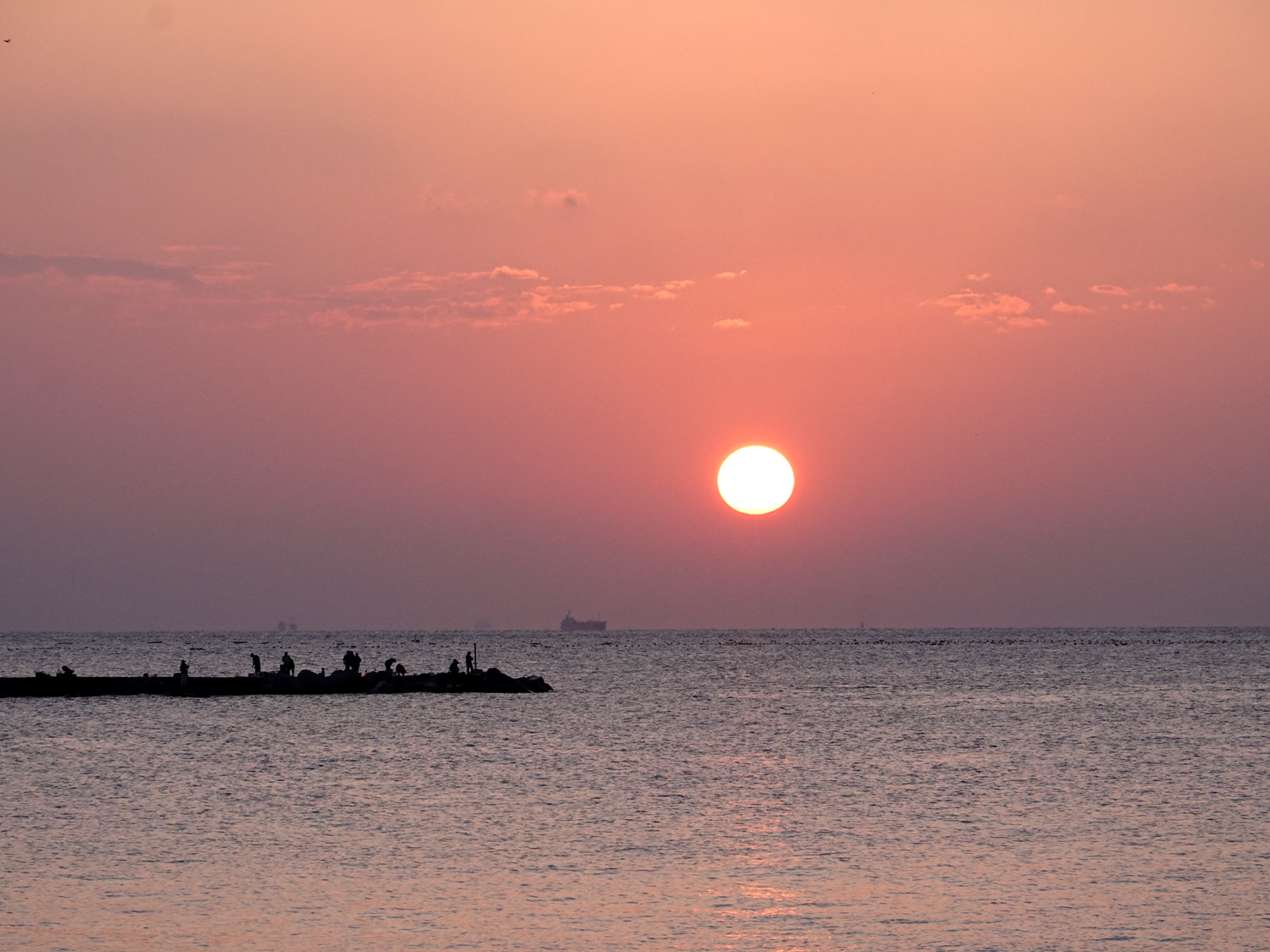 内房の夕陽