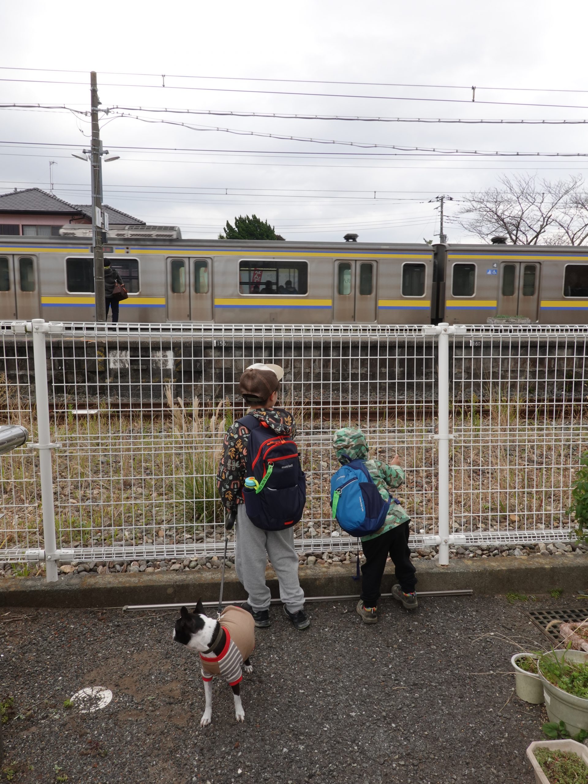 子供たちの前にやってきた内房線