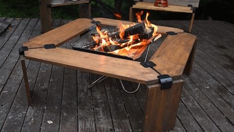 DIY未経験でもOK！国産無垢材を使った「囲炉裏テーブル」簡単作成キット