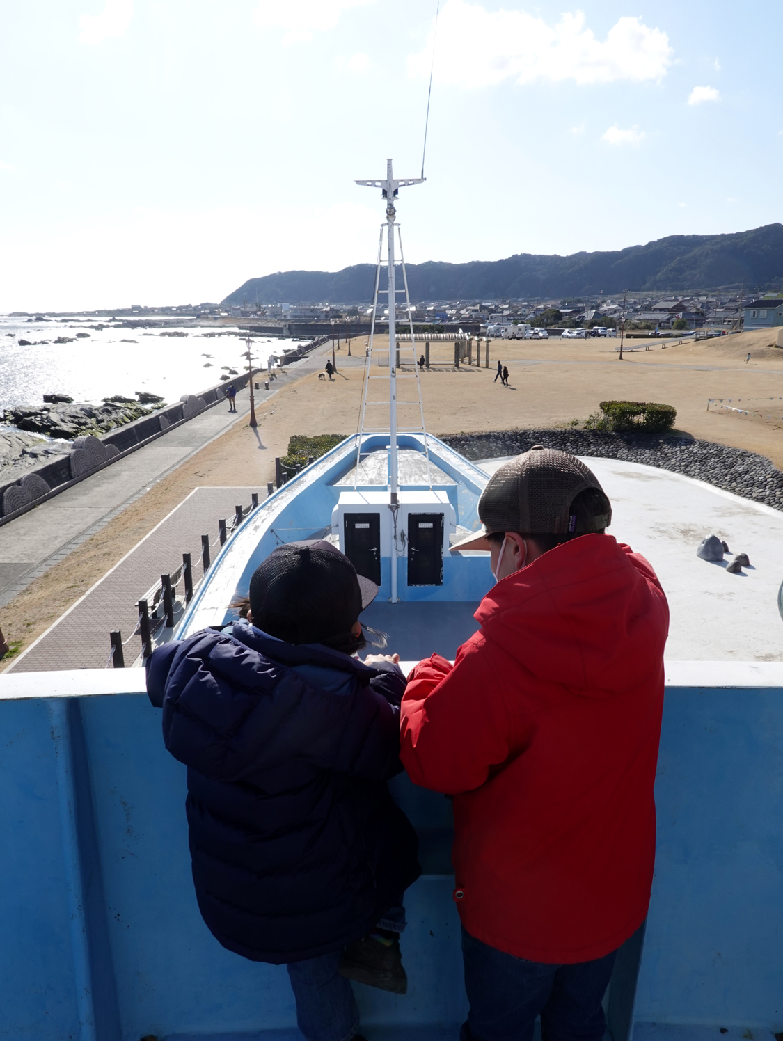 道の駅に展示された「第一千倉丸」