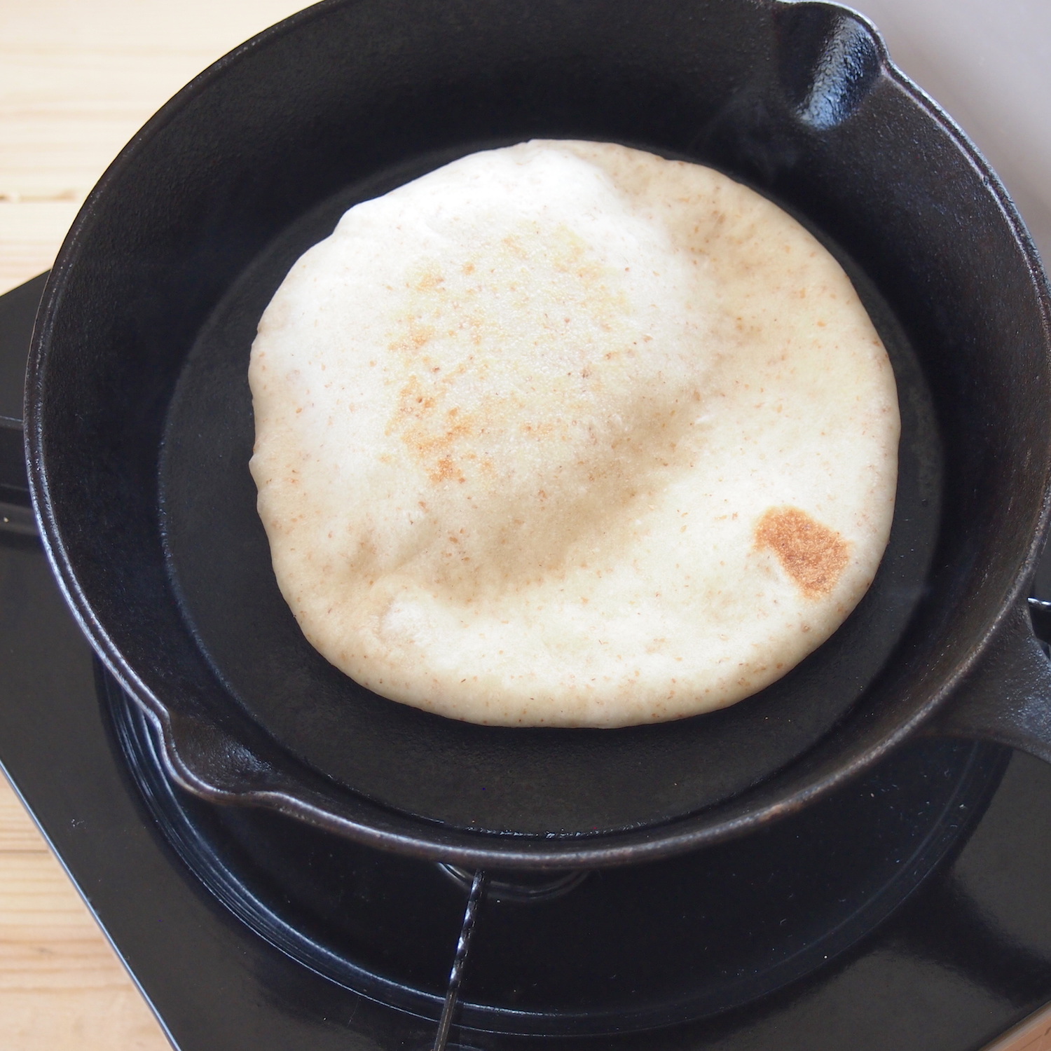 生地が膨らんでくる