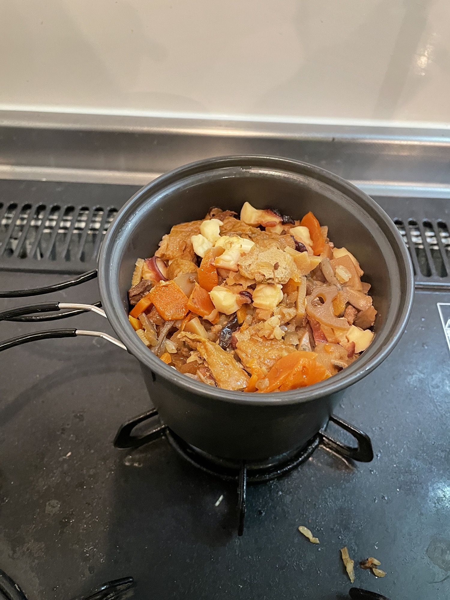 タコ飯炊飯終わりの写真