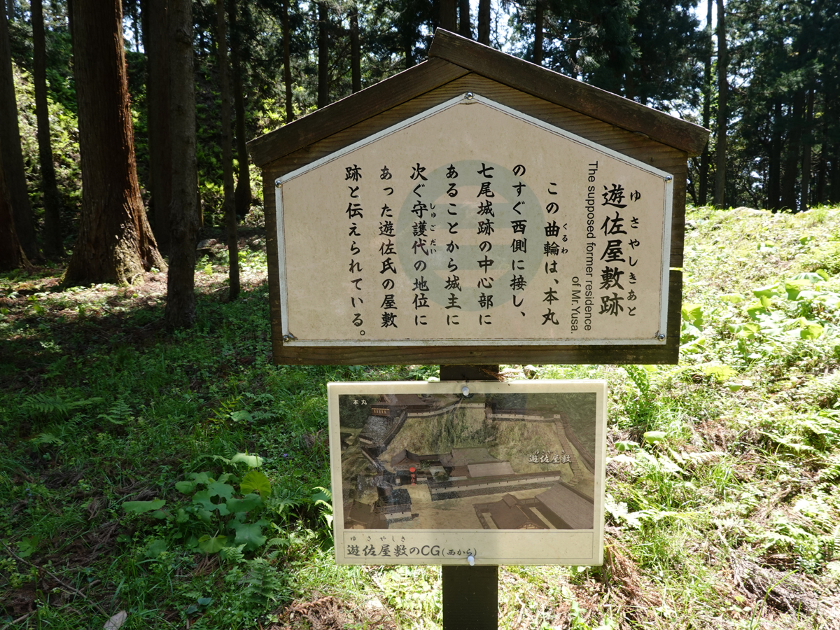 遊佐屋敷跡の看板