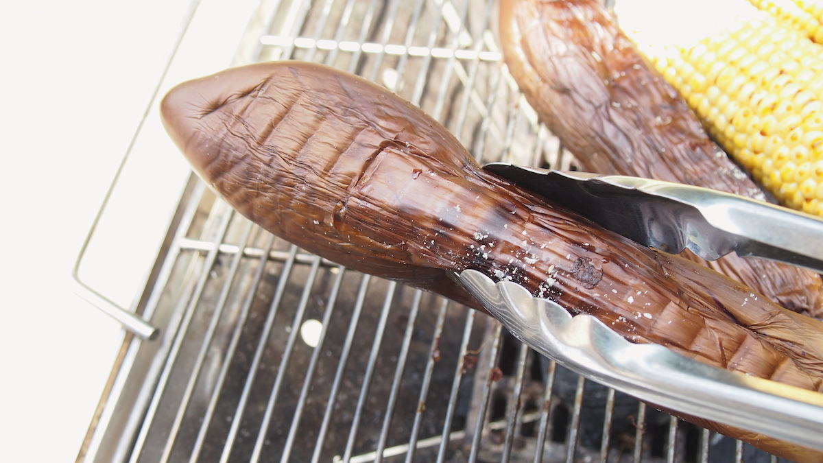 焼きなすの焼け具合