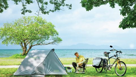 自転車＋釣りで琵琶湖を満喫！ 釣りキャンプでモテ期が来ますよ～　