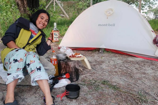 セルビア・ノビサドでの野宿風景。