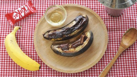 ダイソーのポケットストーブで作る！簡単焼きチョコバナナのレシピをご紹介