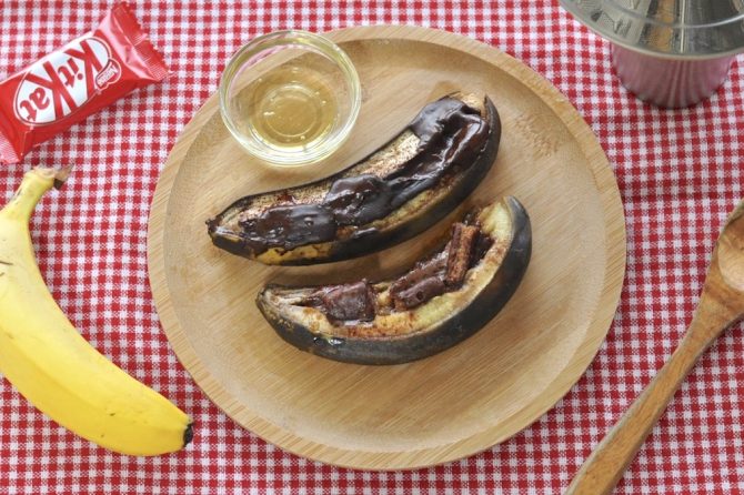 ダイソーのポケットストーブで作る！簡単焼きチョコバナナのレシピをご紹介