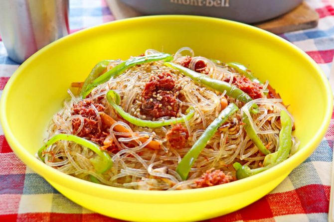 コンビーフのチャプチェ