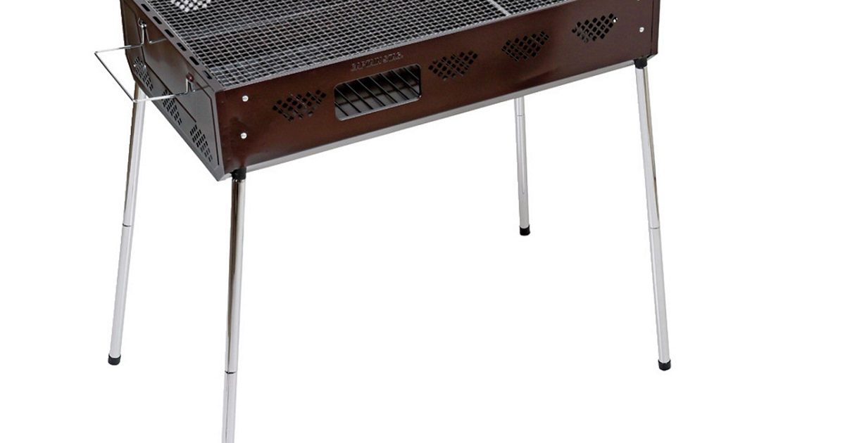 大型 バーベキューコンロ   キャプテンスタッグ ファストＢＢＱグリル ８００ ファストBBQグリル ＜800＞(ブラウン) - アウトドア・キャンプ