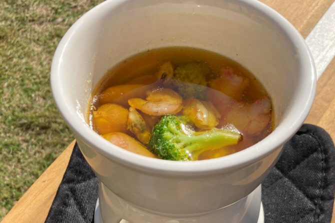 アヒージョ　出来上がり