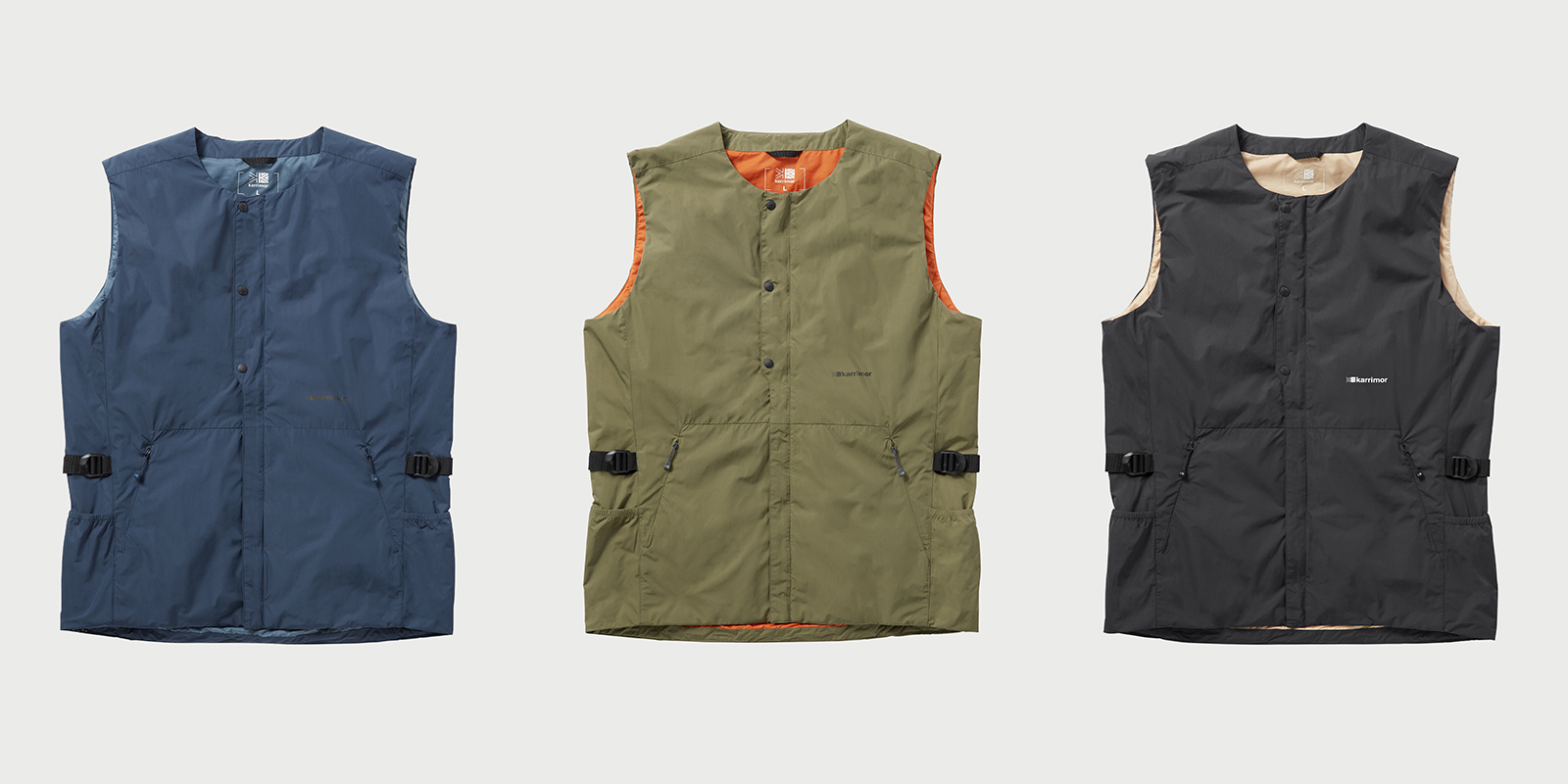 「camp insulation vest (キャンプ インシュレイション ベスト)」各¥20,900