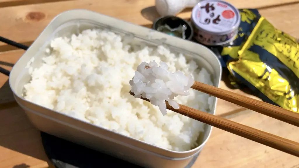 飯盒の中に入ったご飯