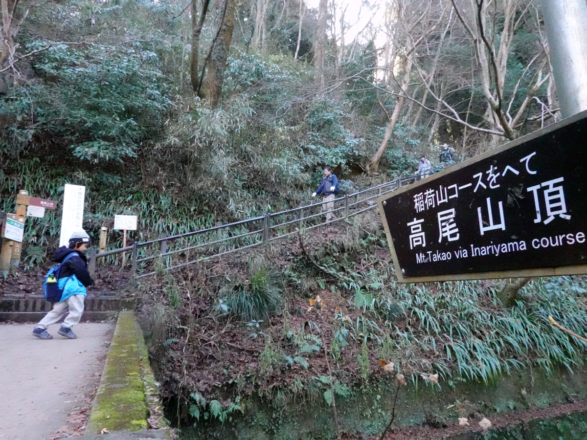 稲荷山コースの標識