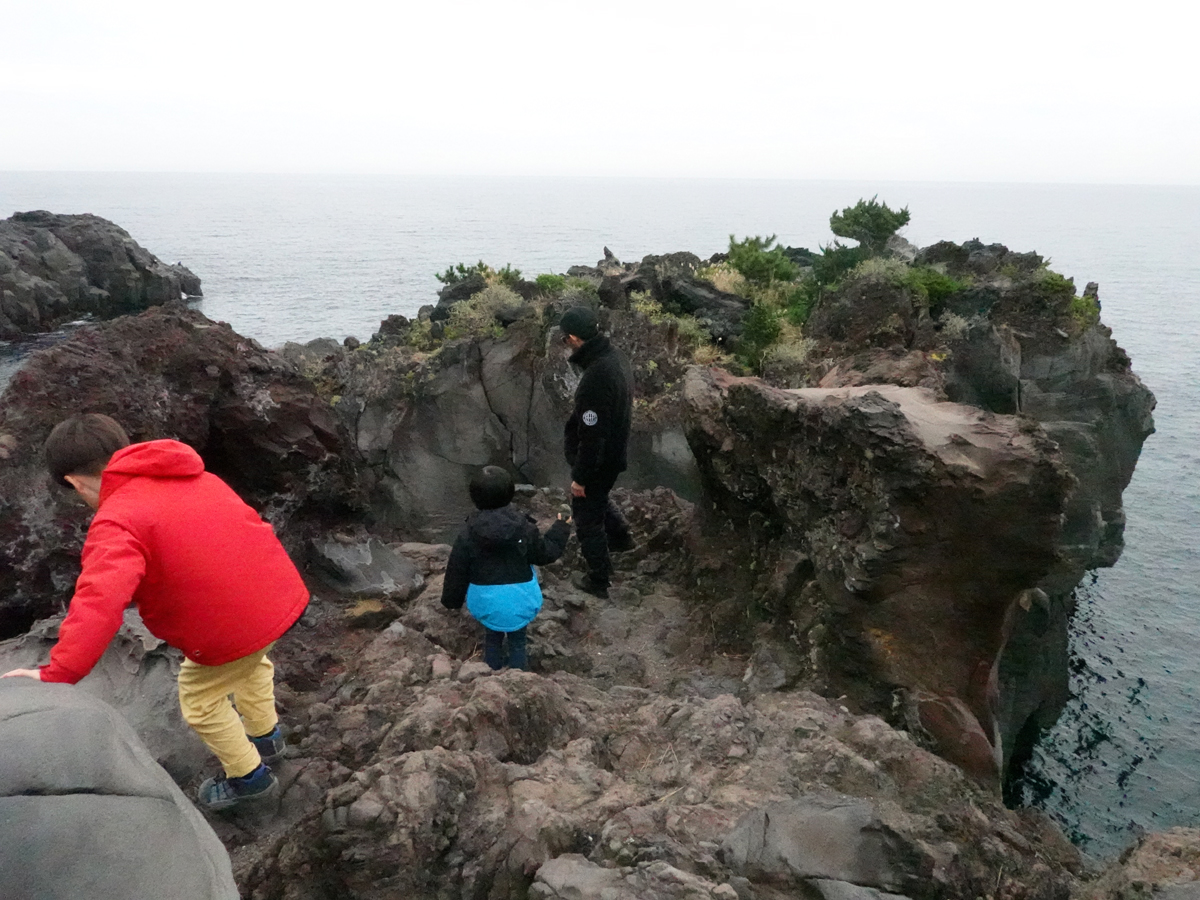 溶岩でできた城ヶ崎海岸