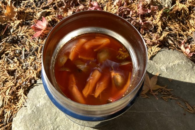 筆者手作りのスープ